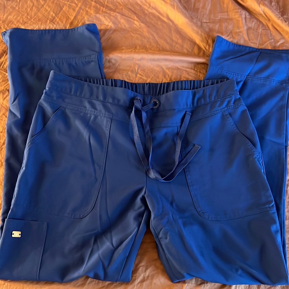 Royal blue greys anantomy signature scrub pants M